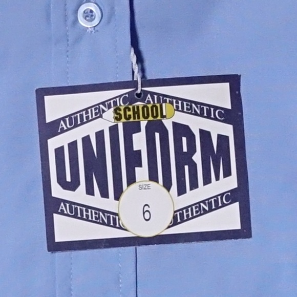 Blue Button Down-Authentic School Uniform - size 6 - Picture 3 of 5